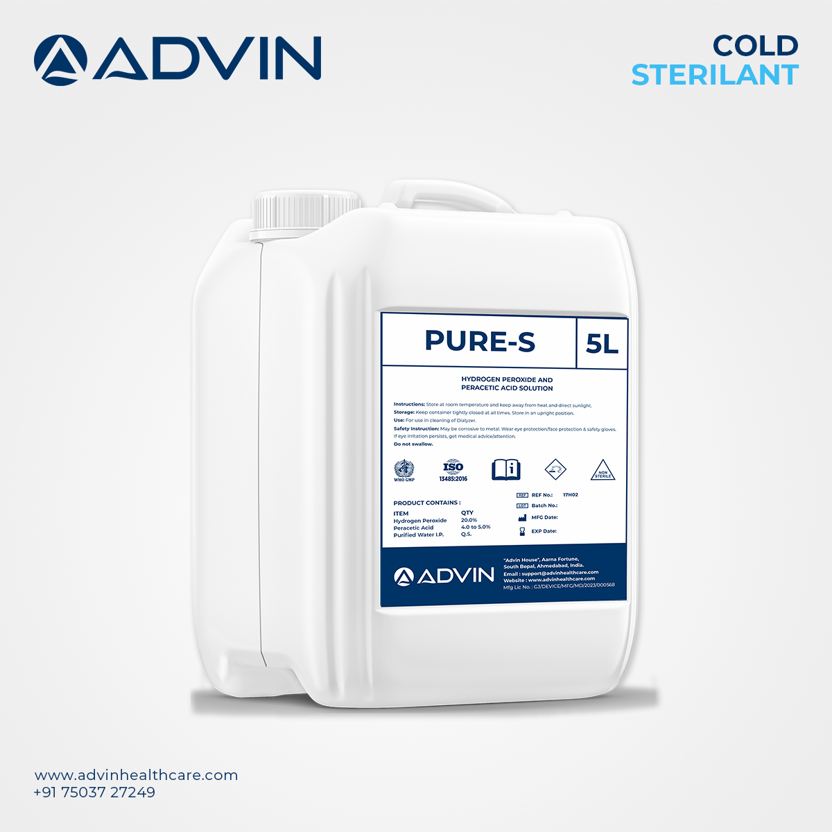 Cold Sterilizant For Dialyser Reprocessor