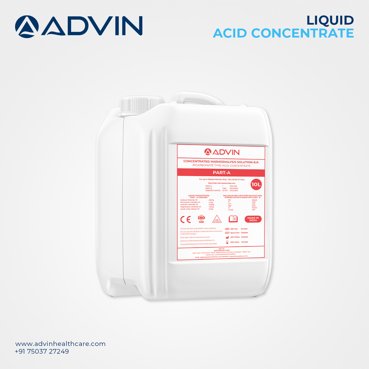 Liquid Acid Concentrate For Dialysis